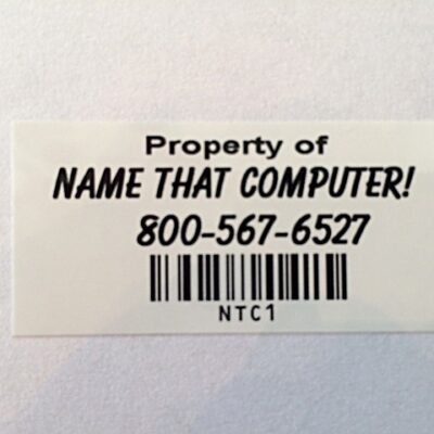 Tamper Evident White wBarcode