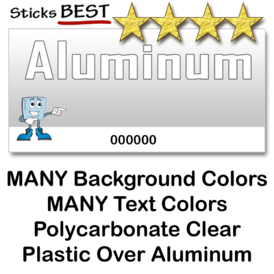Aluminum Asset Tags Serial Number